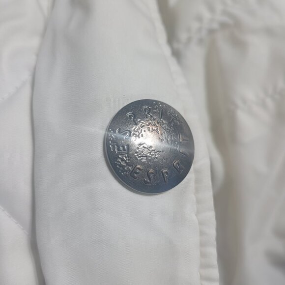 Espirit White Long Puffer Down Filled Ladies Winter Coat with Removable Hood - Picture 12 of 16